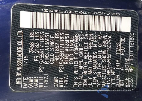 2015 Nissan Juke S z USA, uszkodzony, nr VIN JN8AF5MR6FT507960